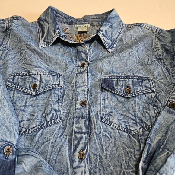 Nostalgia Denim Embroidered Top - Picture 5 of 14